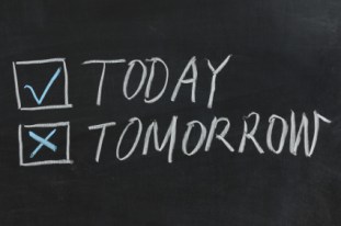 Chalkboard drawing - Today or Tomorrow